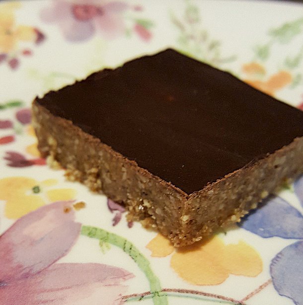 RAW Blondies mit Schokogla