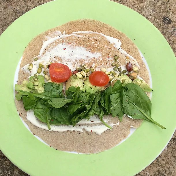 Buckwheat pancakes with amaranth