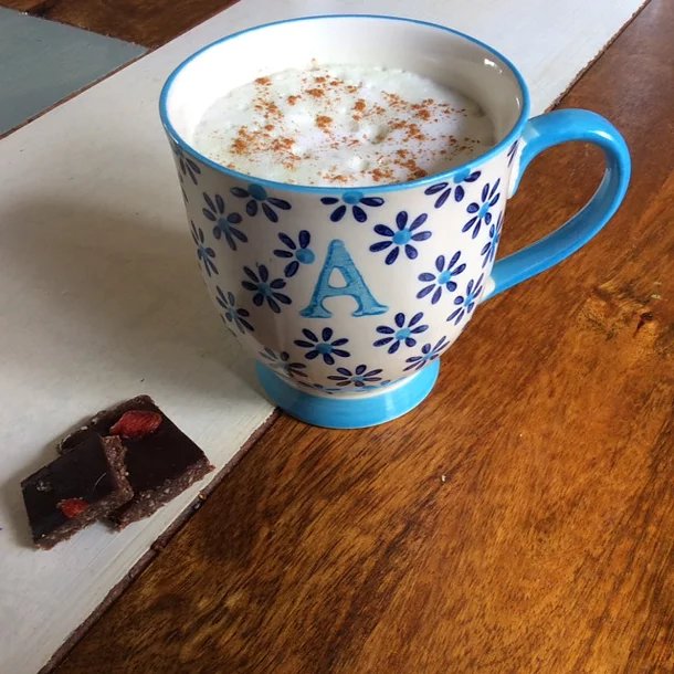 Matcha latte with Gula Java